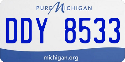 MI license plate DDY8533