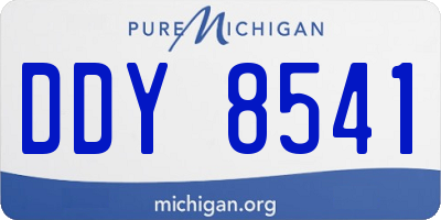 MI license plate DDY8541