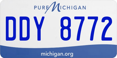 MI license plate DDY8772