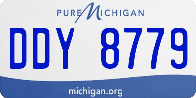 MI license plate DDY8779