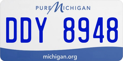 MI license plate DDY8948