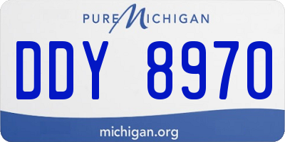 MI license plate DDY8970
