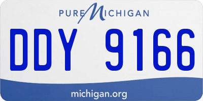 MI license plate DDY9166