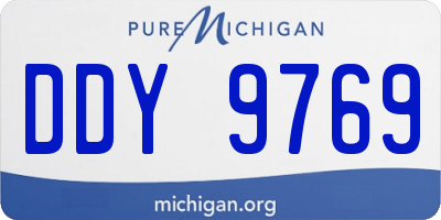 MI license plate DDY9769
