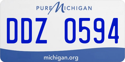 MI license plate DDZ0594