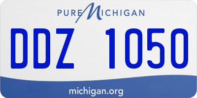 MI license plate DDZ1050