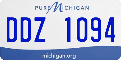 MI license plate DDZ1094