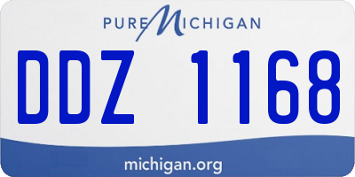 MI license plate DDZ1168