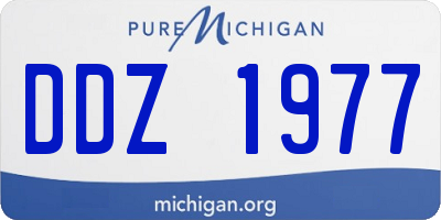 MI license plate DDZ1977