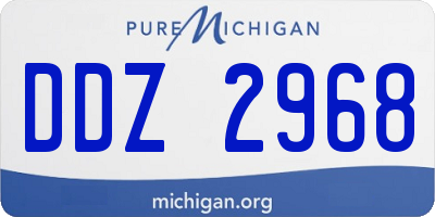 MI license plate DDZ2968