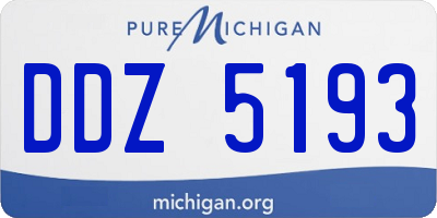 MI license plate DDZ5193