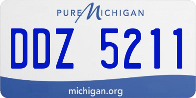 MI license plate DDZ5211