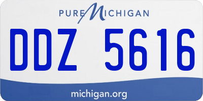 MI license plate DDZ5616
