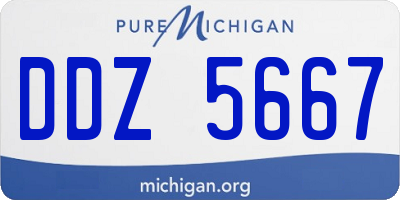 MI license plate DDZ5667
