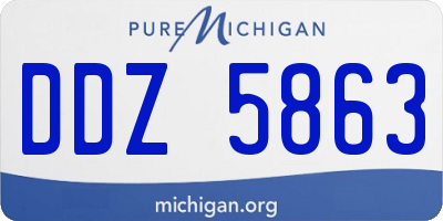 MI license plate DDZ5863