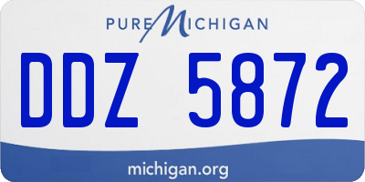 MI license plate DDZ5872