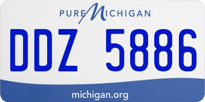 MI license plate DDZ5886