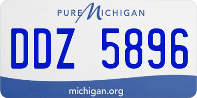 MI license plate DDZ5896