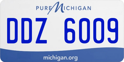 MI license plate DDZ6009
