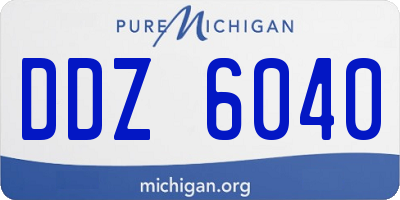 MI license plate DDZ6040