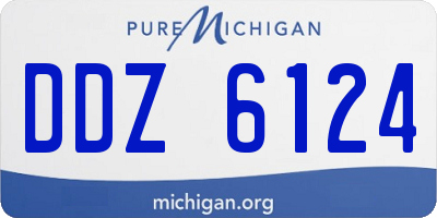 MI license plate DDZ6124