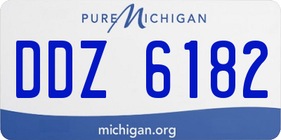 MI license plate DDZ6182