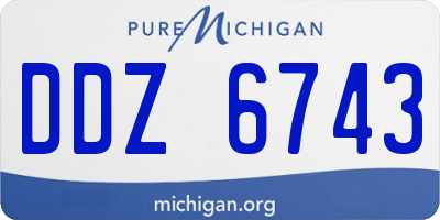 MI license plate DDZ6743
