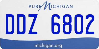 MI license plate DDZ6802