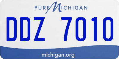 MI license plate DDZ7010