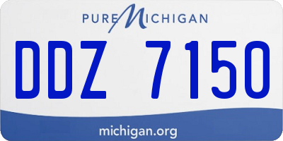 MI license plate DDZ7150