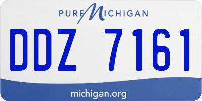 MI license plate DDZ7161