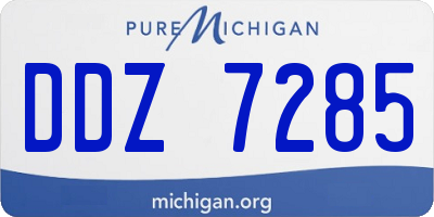 MI license plate DDZ7285