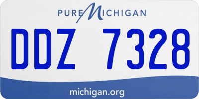 MI license plate DDZ7328