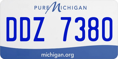 MI license plate DDZ7380