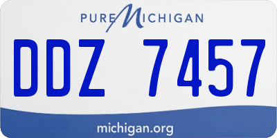 MI license plate DDZ7457