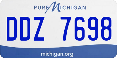 MI license plate DDZ7698