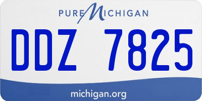 MI license plate DDZ7825