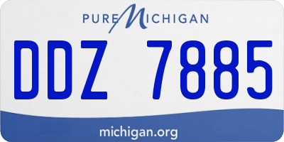 MI license plate DDZ7885
