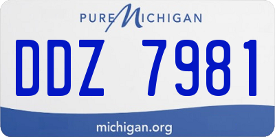 MI license plate DDZ7981