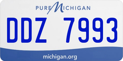 MI license plate DDZ7993