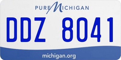 MI license plate DDZ8041