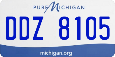 MI license plate DDZ8105