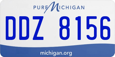 MI license plate DDZ8156