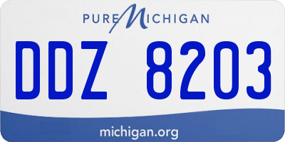 MI license plate DDZ8203