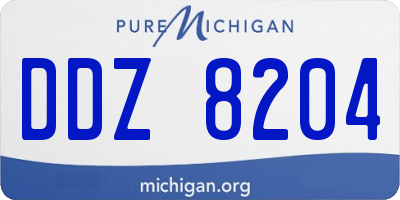 MI license plate DDZ8204