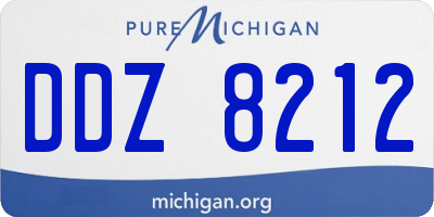 MI license plate DDZ8212