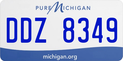MI license plate DDZ8349
