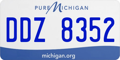 MI license plate DDZ8352