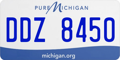 MI license plate DDZ8450
