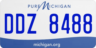 MI license plate DDZ8488